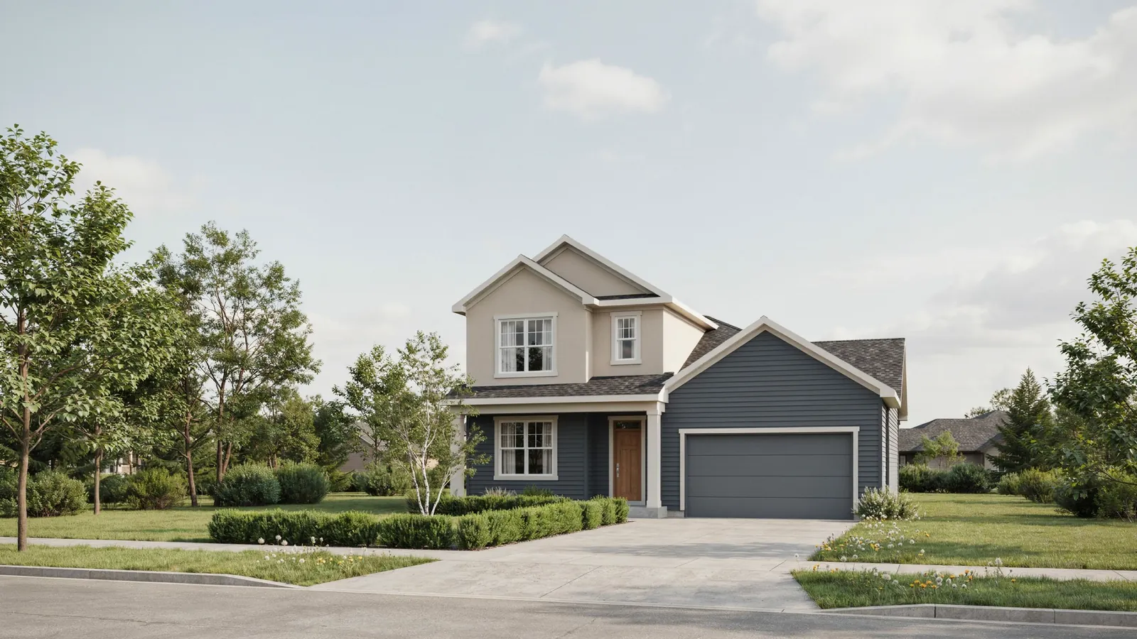 The exterior of a well kept two storey home being valued in Red Deer